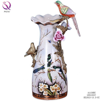 Grosir Bunga Dekoratif Berkualitas Tinggi, Vas Burung Pot Susu, Porselen Cina, Ornamen Mewah untuk Meja