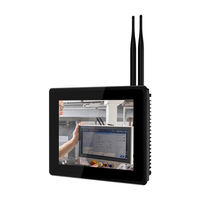 Bingkai aluminium 10 inci layar sentuh tanam PLC Panel PC Android