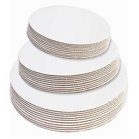 Base à gâteau en carton ondulé blanc, recyclable, de qualité alimentaire, directement du fabricant, pour pain, bonbons, chewing-gum