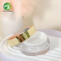 Boîte à poudre cosmétique pour ongles en plastique ABS orange, rectangulaire, à simple couche, avec filet élastique, épaisseur 1mm-5mm