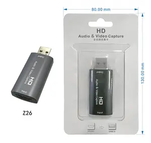 Kartu Penangkap Video 4K HD Ke USB 2.0, Kartu Perekam Video untuk Game/Streaming Langsung