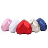 Bijoux créatifs personnalisés en forme de coeur LED en velours Flip Cover Valentine's Day Mother's Day Ring Necklace Earrings Pendant Jewelry