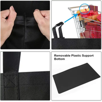 Sac de courses en PP non tissé résistant avec logo personnalisé imprimé, sac d'épicerie réutilisable promotionnel avec style de motif pour cadeaux