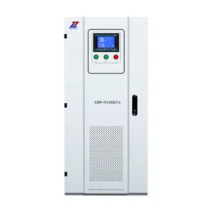 ZX SBW-N-100KVA 전기 안정제 380 3 단계 LCD 디스플레이 큰 보상 sbw 전압 안정제