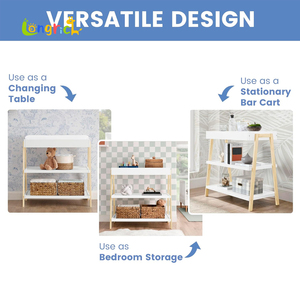 <span class=keywords><strong>Table</strong></span> à <span class=keywords><strong>langer</strong></span> en bois avec rangement <span class=keywords><strong>pour</strong></span> chambres d'enfants et meubles <span class=keywords><strong>de</strong></span> garderie <span class=keywords><strong>pour</strong></span> jardins d'enfants - Product Image 3