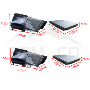 Tente de toit ouvrante latérale 4 saisons Overland 4x4, coque rigide en aluminium, durable, installation rapide, 4 personnes XL, imperméable, SUV, pliable, RTT - Product Image 6