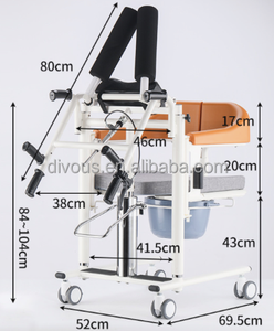 Nouvelle chaise de transfert hydraulique multifonctionnelle pour patients hospitaliers, pour personnes âgées, avec fonction toilettes et hauteur réglable - Product Image 4