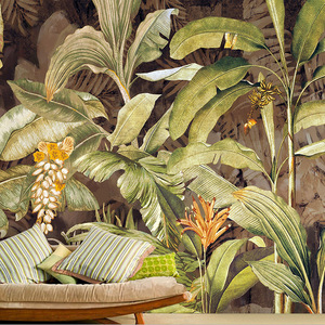 Tableau mural en toile imperméable et anti-moisissure à motif feuilles tropicales, résistant à la décoloration, pour la décoration de balcon et de jardin - Product Image 3