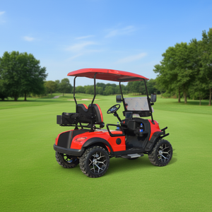 आसान पैंतरेबाज़ी हल्के शांत ऑपरेशन लाल 2 सीटर इलेक्ट्रिक गोल्फ बुगी निजी उद्यान अवकाश विला के लिए - Product Image 2
