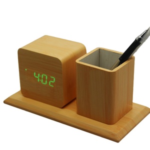 Despertador digital de madeira para presente e promoção com preço mais barato - Product Image 1