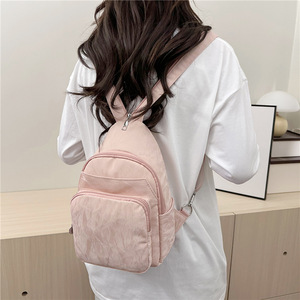 Casual Fashionable Small Backpack For Women Multiple Compartments Water Resistant Lightweight Chest Bag Everyday Use - Product Image 4