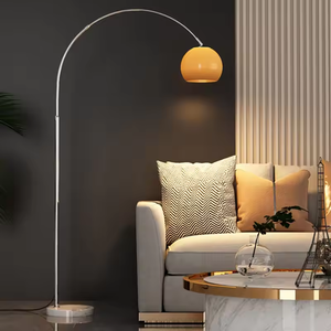 Arched Arc Bedroom <b>Bedside</b> Floor <b>Lamp</b> Bright Orange Design Semicircular Living Room Sofa Floor Lights for living room - Product Image 1