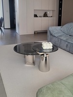 Table basse moderne design italien tables basses triangle en verre table à manger ronde en verre 60