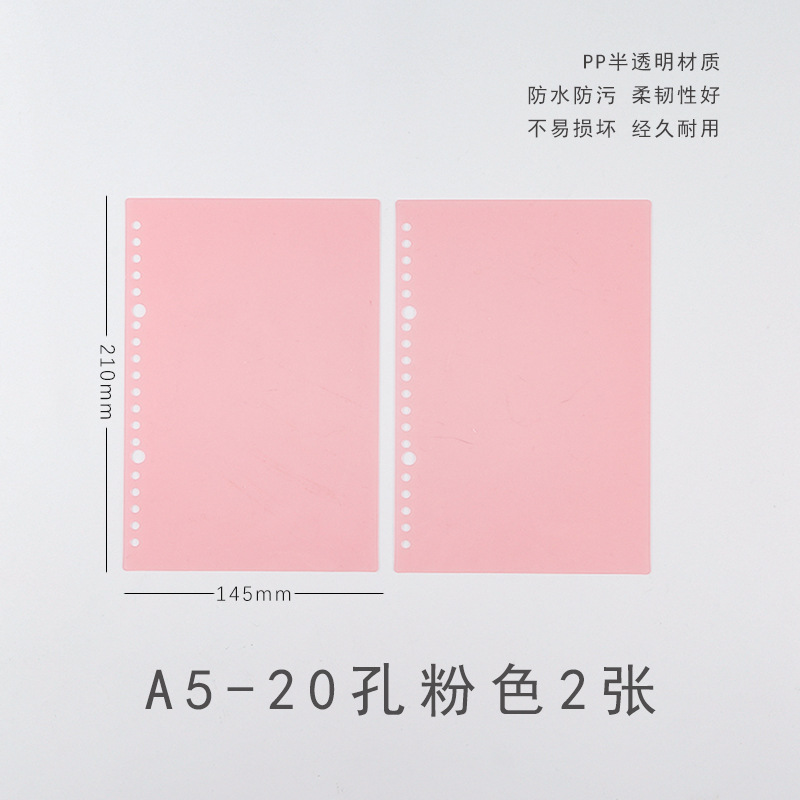 A5 Pink (2 sheets with PP cover)