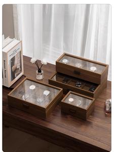Belle boîte d'affichage de montre en <span class=keywords><strong>bois</strong></span> <span class=keywords><strong>massif</strong></span> SY affichage de montre transparent et boîte de rangement pour bijoux utilisés pour stocker des montres - Product Image 4