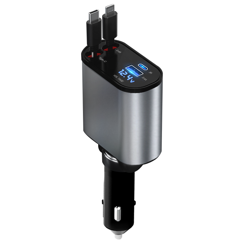 Retractable Car Charger 100W 4 in