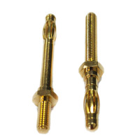 Prise banane personnalisée Amplificateur de haut-parleur Terminal Services d'usinage Acier inoxydable Cuivre Laiton Perçage CNC Brochage Reliure