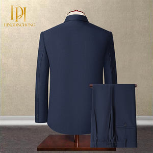 Nouveau bleu profond Zhongshan personnes âgées d'âge <span class=keywords><strong>moyen</strong></span> printemps et automne <span class=keywords><strong>robe</strong></span> de soirée chinoise Zhongshan <span class=keywords><strong>costume</strong></span> pour hommes - Product Image 2