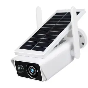 Kamera keamanan peluru tenaga surya, kamera keamanan luar ruangan Xm Icsee deteksi gerakan tanpa kabel Wifi dapat diisi ulang baterai surya