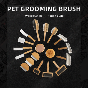 猫と犬のグルーミング用高級ゴム製ペットスリッカー脱毛ブラシ - Product Image 3