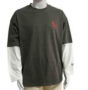 Camiseta <span class=keywords><strong>T</strong></span>érmica de Manga Larga de Algodó<span class=keywords><strong>n</strong></span> Grueso de Alta Calidad Personalizada, 2 en 1, de Doble Capa - Product Image 5