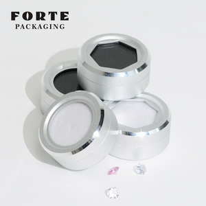 Thiết kế mới kim loại trang sức đá quý hộp đá chất lượng cao đen Bạc Kim Cương Đá Quý lưu trữ bao bì hộp đồ trang sức - Product Image 4