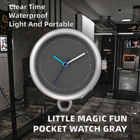 [Little Magic] Montre de poche amusante avec affichage de l'heure, 7 couleurs dont argent, facile à lire, mouvement à quartz japonais, étanche 3 ATM