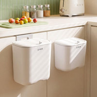 Poubelle murale avec couvercle anti-odeur en PP et ABS, distributeur de sacs poubelles pour cuisine et salle de bain