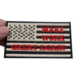 High quality tactical USA flag patches American flag badges with hook and loop backing