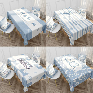 <span class=keywords><strong>Mantel</strong></span> Impermeable de Poliéster con Diseño de Reno <span class=keywords><strong>Azul</strong></span> Nórdico y Letras, para Mesa de Centro, <span class=keywords><strong>Navidad</strong></span>, Feiya 4-2203 - Product Image 2