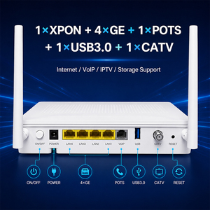 OEM Main Brand OLT Compatible Fiber Home AX3000Mbps <b>WIFI</b> 6 ONT VOIP 4 LAN Port USB XPON ONU with Dual Band MIMO <b>WIFI</b> 2 Antenna - Product Image 3