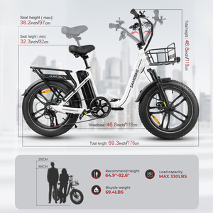 จักรยานไฟฟ้า SAMEBIKE รุ่นใหม่ C05 Pro พร้อมจัดส่งจากสต็อก EU ไม่มีขั้นต่ำในการสั่งซื้อ จักรยานเสือภูเขา 250w500D C05 Pro ยางขนาด 20 นิ้ว  จักรยานล้อโต  ควบคุมง่ายและสะดวกสบาย - Product Image 5