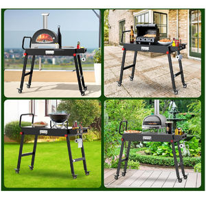 โต๊ะย่างกลางแจ้งแบบพกพาโครงเหล็กรถเข็นเก็บของแบบพับได้สำหรับงานหนักกลางแจ้ง - Product Image 2
