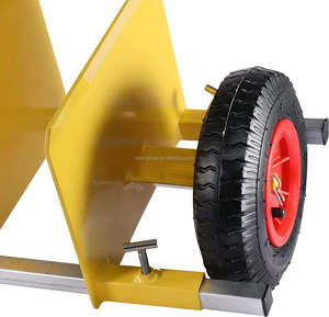 Carro de panel todo terreno de alta resistencia con ruedas, carro móvil de láminas de yeso para electrodomésticos, carro de plataforma de madera - Product Image 3