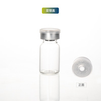 Flacons en verre tubulaire transparent (3ml/5ml/7ml/10ml) pour sous-conditionnement de poudre lyophilisée avec bouchon en caoutchouc pour usage agricole