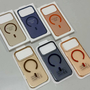 Coque <span class=keywords><strong>de</strong></span> téléphone magnétique transparente dégradée avec grande fenêtre pour objectif d'appareil photo, antichoc, couleur bonbon, pour iPhone 16 17 18 Pro Max - Product Image 2