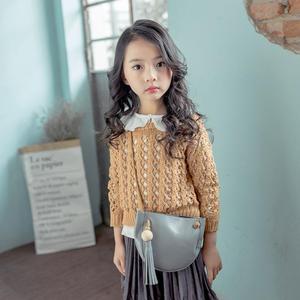 Pulls pour filles de style coréen à motifs ajourés, dernières tendances Www..com.cn - Product Image 1