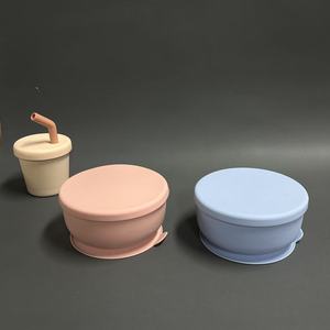 Bol en céramique écologique personnalisable ensemble d'alimentation de vaisselle de cuillère de plat d'aspiration forte - Product Image 1