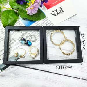 Boîte à bijoux avec fenêtre en film plastique PE transparent pour boucles d'oreilles, bracelets et bagues avec logo personnalisé - Product Image 5