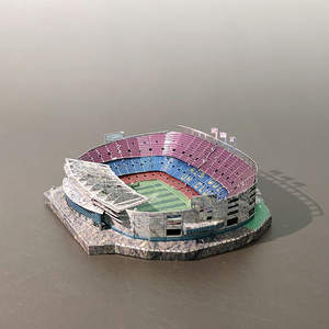 Modelo de Acero Inoxidable del Campo de Fútbol Camp Nou de Kuangmo, Rompecabezas 3D sin Pegamento, Juguete de Ensamblaje, <50 Piezas, Unisex, Edades 14+ - Product Image 3