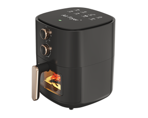 Friteuse à air carrée moderne en plastique noir 7L, multifonction électrique avec fenêtre d'observation et commande manuelle pour usage domestique (ODM/OEM LOGO) - Product Image 3