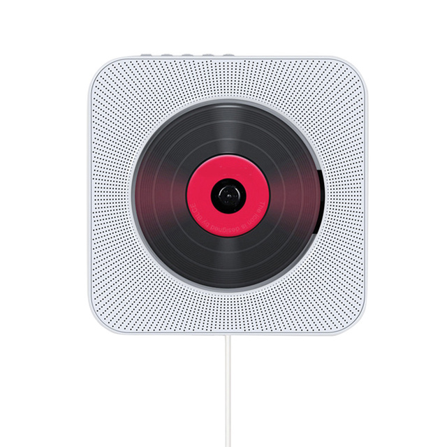 Portable CD for DVD VCD Player with Wireless Speaker Stereo Wall Mountable Music Player IR Remote Control FM Radio