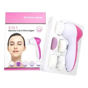Brosse nettoyante visage 5 en 1 avec fonction d'exfoliation adoucissante et de massage, alimentée par batterie, pour une routine de soin de la peau douce - Product Image 5