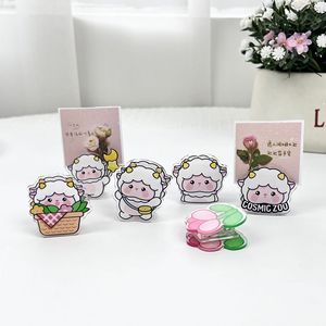 Spot wholesale cute bleat sheep double-sided clip acrylic seal clip note pp clip student <b>storage</b> folder - Product Image 1
