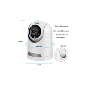 Caméra d'intérieur intelligente pour bébé 3MP Motion Tracking Cloud SD Card Storage Alexa <span class=keywords><strong>Google</strong></span> Home Pet Monitor Pan Tilt ICSEE WIFI Smart Security - Product Image 6