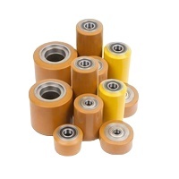 Roues de charge en polyuréthane PUR durables pour chariot élévateur RAYMOND, longue durée de vie, 127x93 mm / 5x3.62 pouces