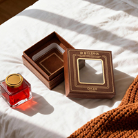 Boîte cadeau carrée en carton personnalisée pour parfum |   Écologique |   Logo privé |   Fenêtre transparente |   Doublure en éponge |   50 ml/100 ml