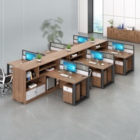 Ensemble de mobilier commercial moderne pour salle de réunion de direction, design en panneaux de bois, table extensible pour le personnel, chaise de bureau confortable