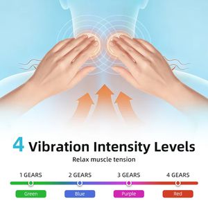 Appareil de traction cervicale à impulsions avec télécommande sans fil, compresse chaude, micro-courant et coussin de massage chauffant pour le cou - Product Image 5