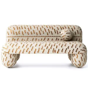 Poltrone Moderne Minimaliste Quadrate in Tessuto Imbottito - Design Ecologico con Gambe in Legno <span class=keywords><strong>per</strong></span> Appartamenti, Comode Poltrone Senza Braccioli - Product Image 1